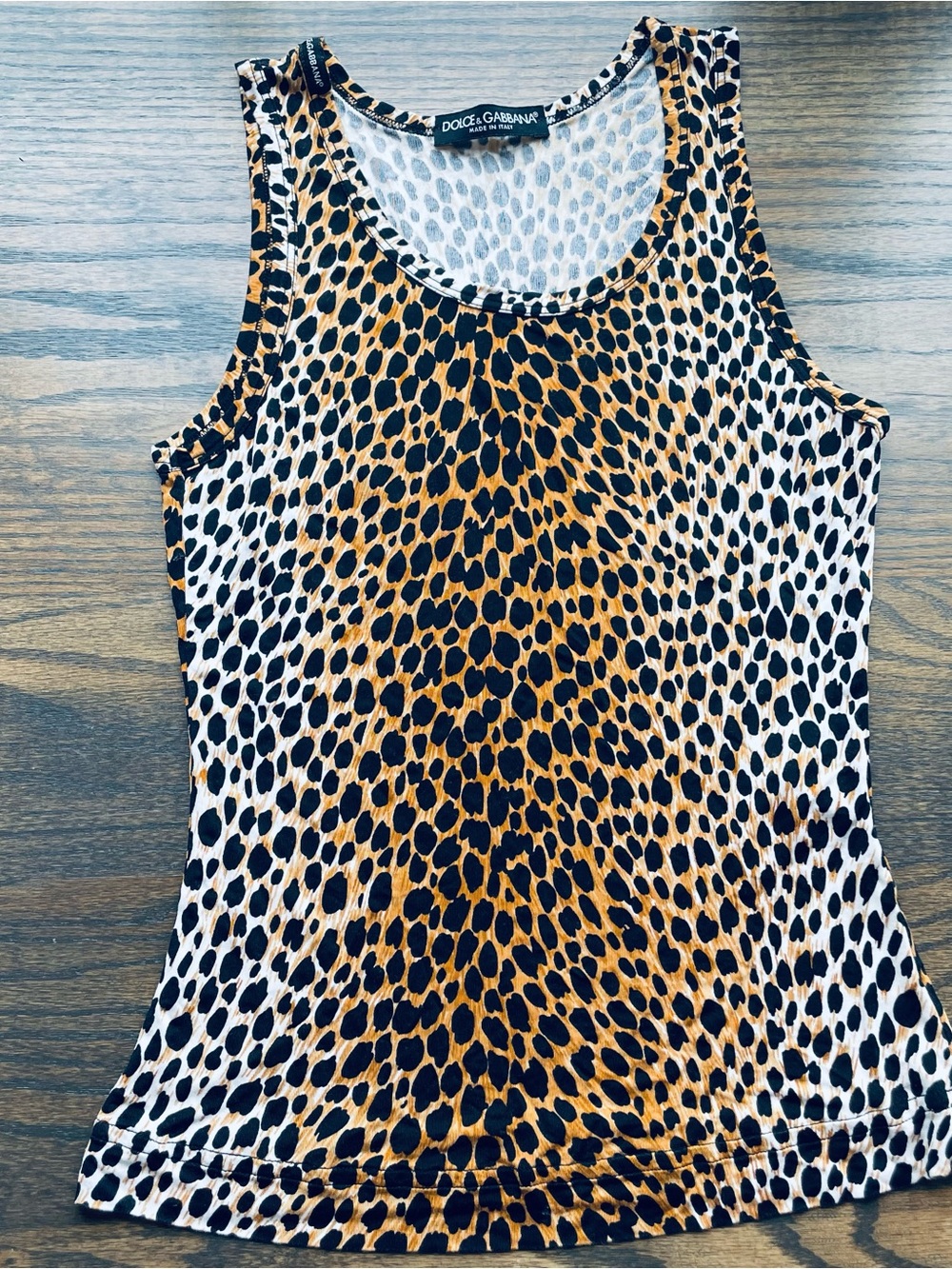 Vintage Dolce Gabbana Leopard Tank Top XS